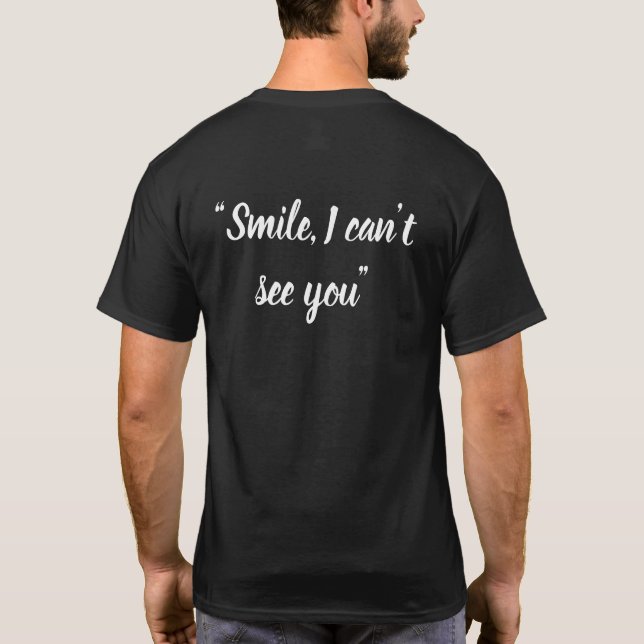 T-shirt Avant : Poppy Back : Smile Je ne peux pas te voir (Dos)