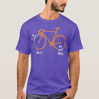 T-shirt Avant Ride triste après heureux Triathlon Downhill