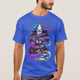 T-shirt Avatarhe Last Airbender Aang Elements Rainbow Foil