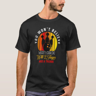 T-shirt Avec 2 Doigts Et Un Bowling À Pouce