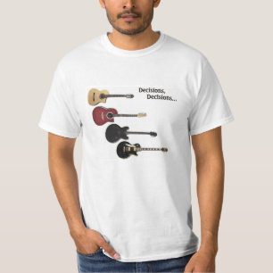 T-shirt avec 4 guitares et décisions, décisions