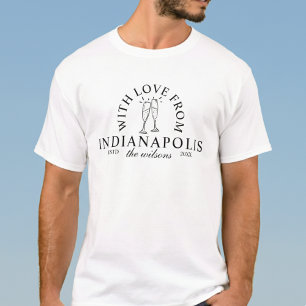 T-shirt Avec amour de la station de marchandises de mariag