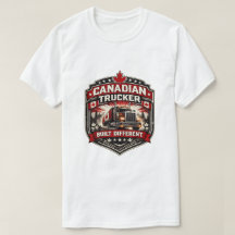 T-Shirt avec badge de camionneur canadien construi