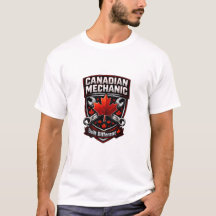 T-shirt avec badge de mécanicien canadien construi