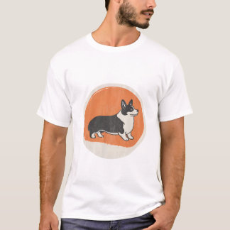 T-shirt avec badge silhouette rétro Corgi