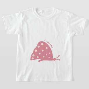 T-Shirt avec beau papillon rose minimaliste