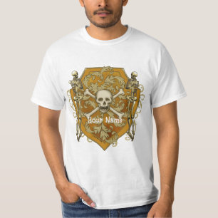 T-shirt avec bouclier de crâne de pirate