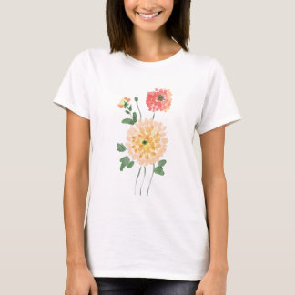 T-shirt avec bouquet de chrysanthèmes