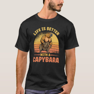 T-shirt Avec Capybara Fitness Bodybuilder Rodent
