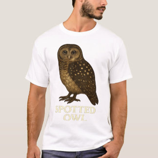 T-shirt avec chouette tachetée : T-shirt avec espè