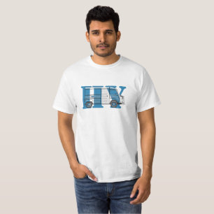 T-shirt avec Citroën HY Bus Texte bleu