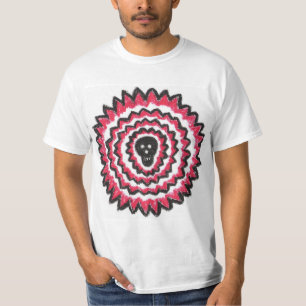 T-Shirt avec crâne rouge et noir