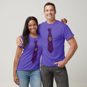 T-Shirt avec cravate tartan et badge Wardlaw
