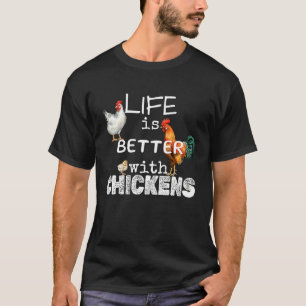 T-shirt avec des poules humour de ferme mignon