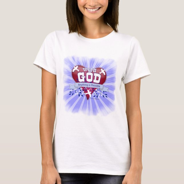 T-shirt Avec Dieu tout est possible (Devant)