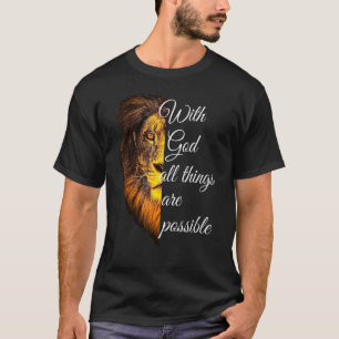 T-shirt Avec Dieu Toutes Les Choses Sont Possibles Prière