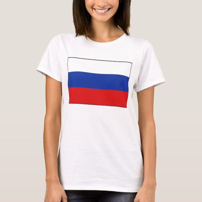 T-shirt avec drapeau de la Russie (Devant)
