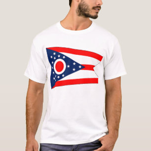 T-shirt avec drapeau de l'Etat de l'Ohio USA