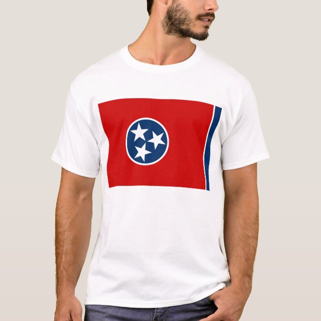 T-shirt avec drapeau de l'état du Tennessee USA (Devant)