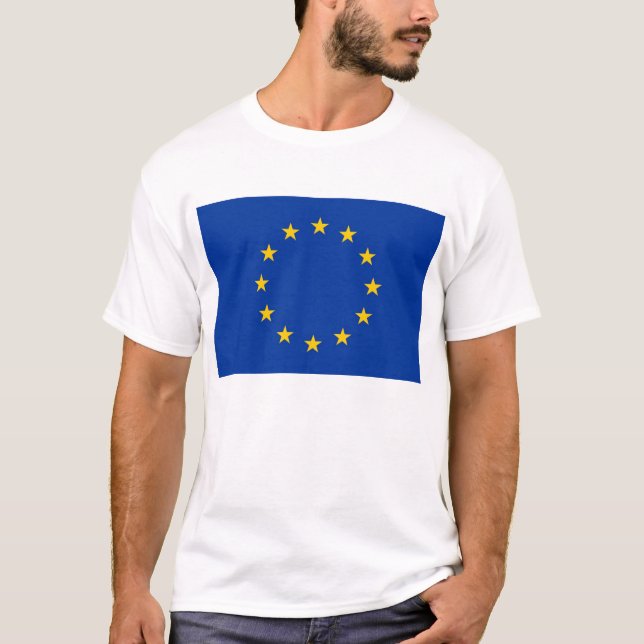 T-shirt avec drapeau de l'Union européenne (Devant)