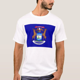 T-shirt avec drapeau de Michigan State USA