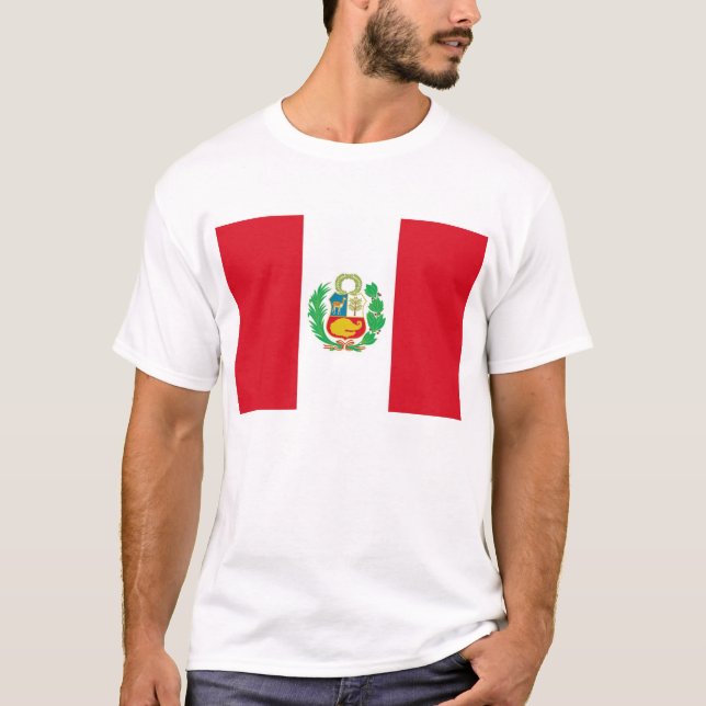 T-shirt avec drapeau du Pérou (Devant)