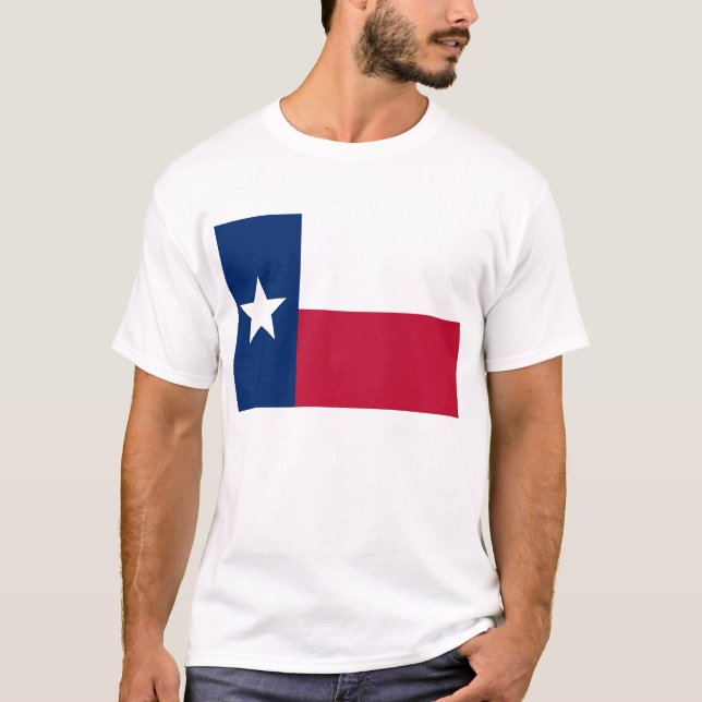T-shirt avec drapeau du Texas State USA (Devant)