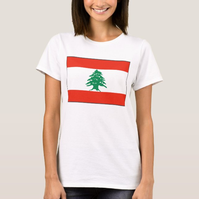 T-shirt avec drapeau libanais (Devant)