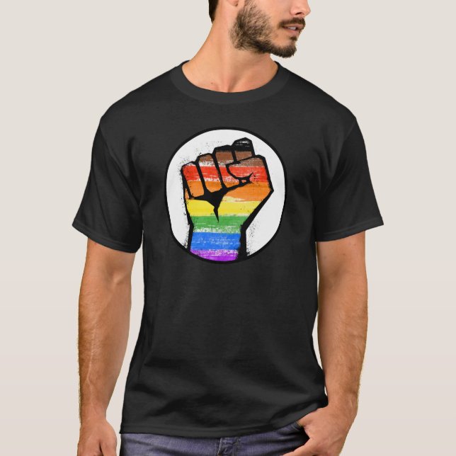 T-shirt avec drapeau Philly Rainbow Pride (Devant)