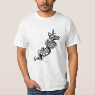 T-shirt avec échelle d'évolution ADN