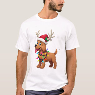 T-shirt avec éclairages de Noël pour chien Terrier