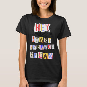 T-shirt avec écriture colorée
