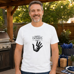 T-shirt avec empreinte de main pour la fête des pè