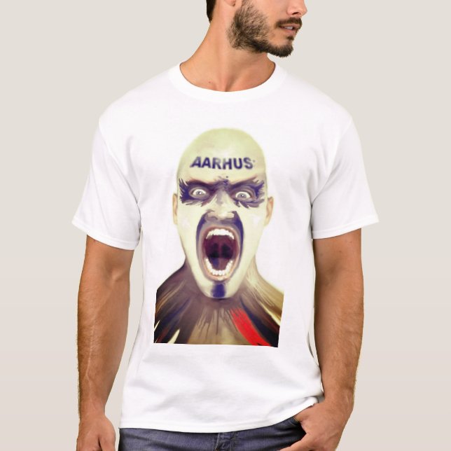 T-shirt avec fan de football d'Aarhus. (Devant)