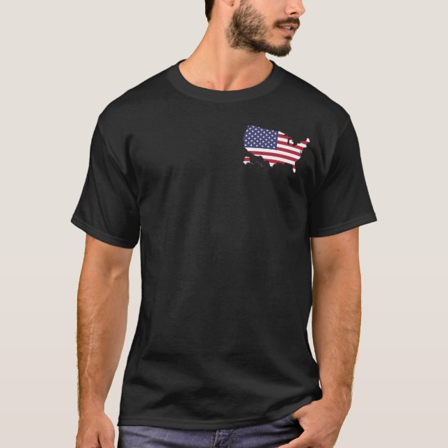 T-shirt avec flagmap US (Devant)