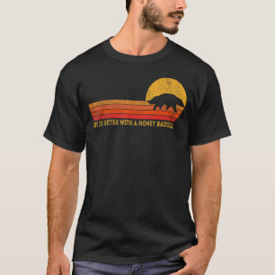 T-shirt Avec Honey Badger Honey Badger Retro 1