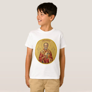 T-Shirt avec icône orthodoxe de Saint Nicolas