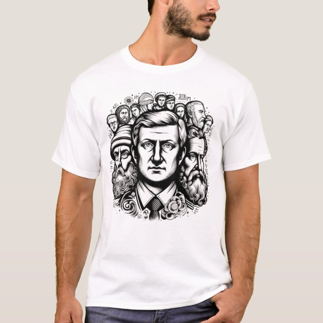 T-shirt avec icônes historiques (Devant)