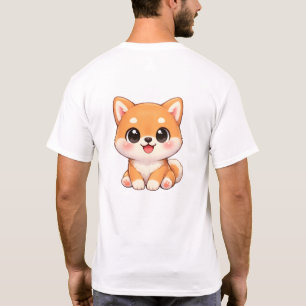 T-shirt avec illustration chibi de chiot Shiba Inu