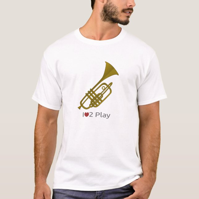 T-shirt avec illustration de trompette (Devant)