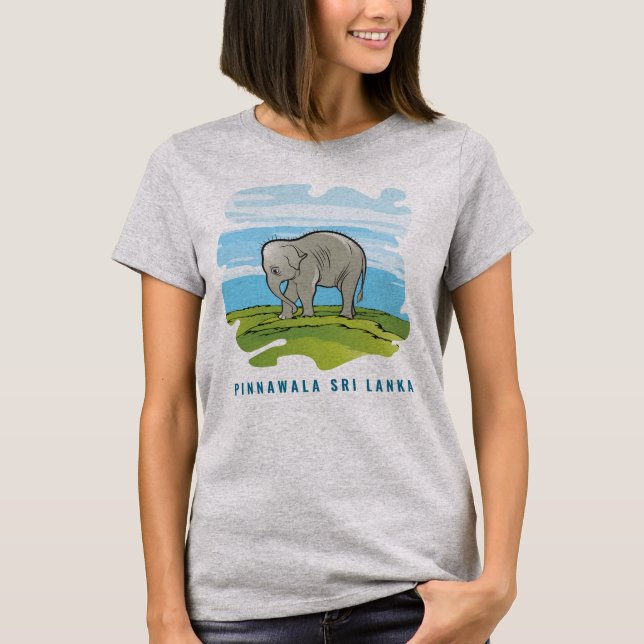 T-shirt avec illustration d'éléphant. (Devant)