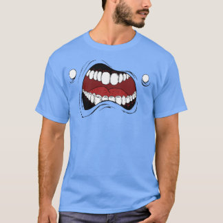 T-shirt avec la bouche de bande dessinée : "bouche