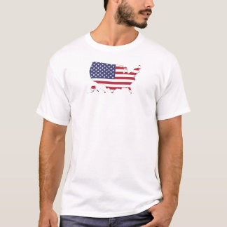 T-shirt avec la carte du drapeau américain