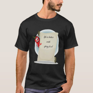 T-shirt avec la nourriture épicée rouge