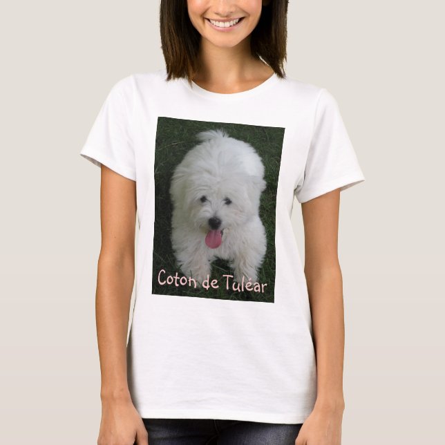 T-shirt avec la photo de chien, coton de Tulear (Devant)