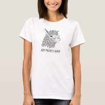 T-shirt avec lama "No Probllama"
