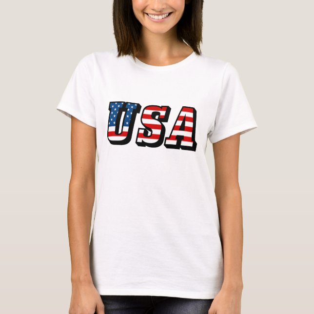 T-shirt avec le drapeau américain (Devant)