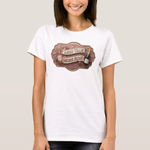 T-shirt avec le slogan rose accrocheur LESS TALK M