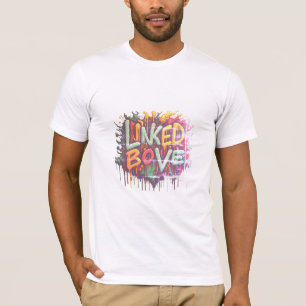 T-shirt avec l'inscription "Linked By Love".