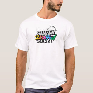T-Shirt avec logo social Silver Rainbow